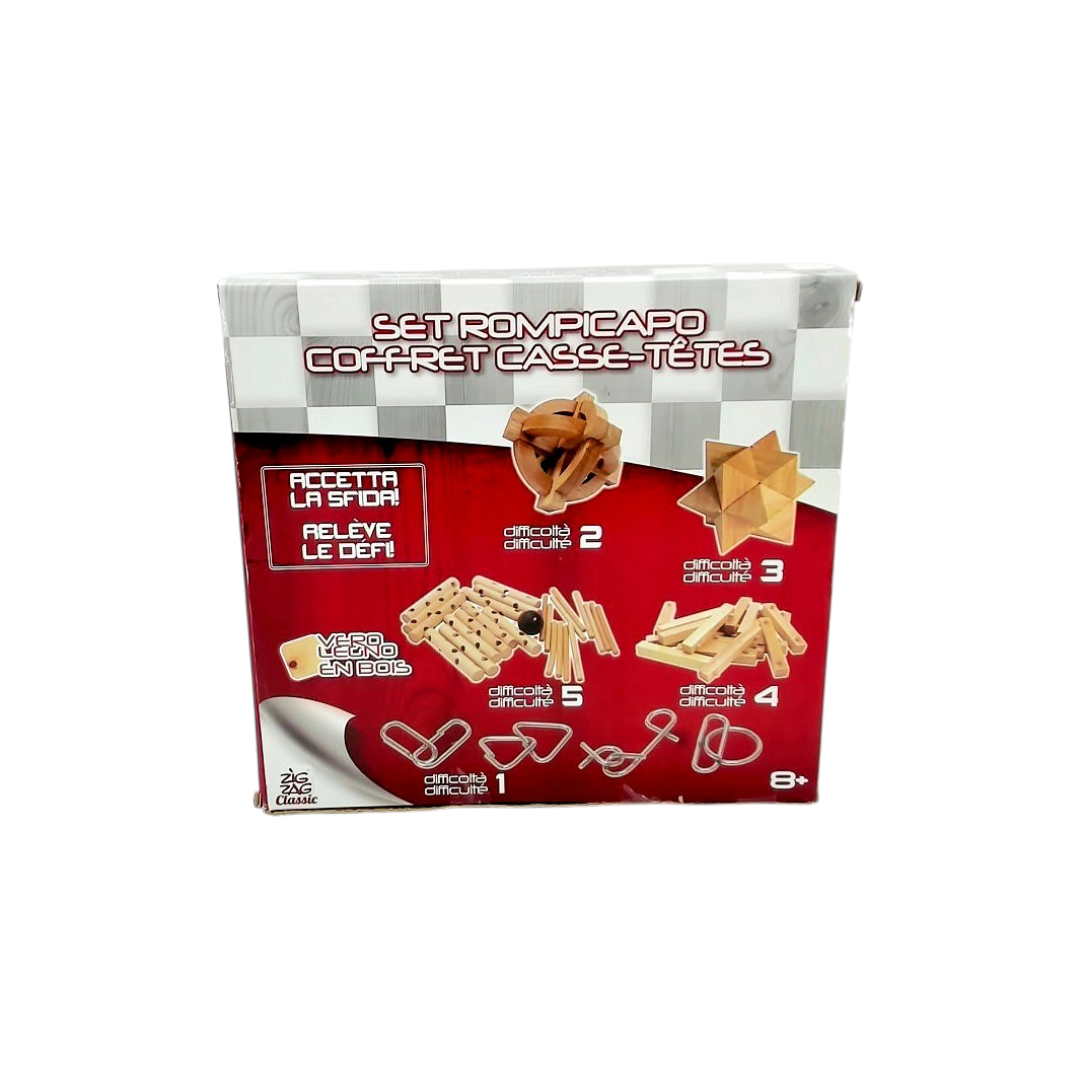 Coffret 8 casse-têtes en bois