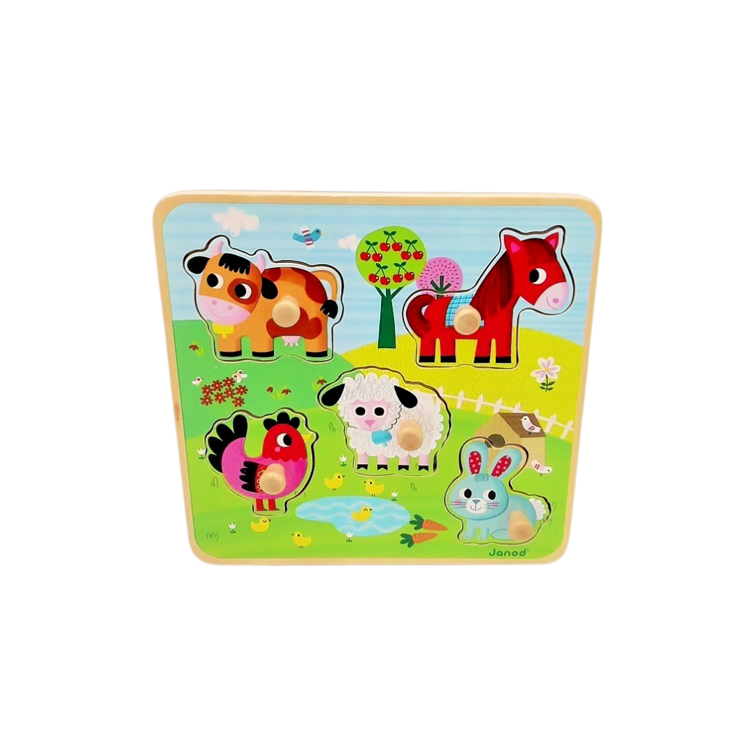 Puzzle à boutons - La ferme - x5 pièces