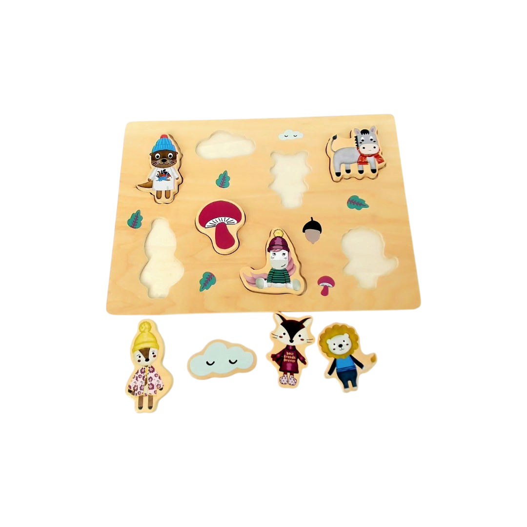 Puzzle de formes en bois - Animaux