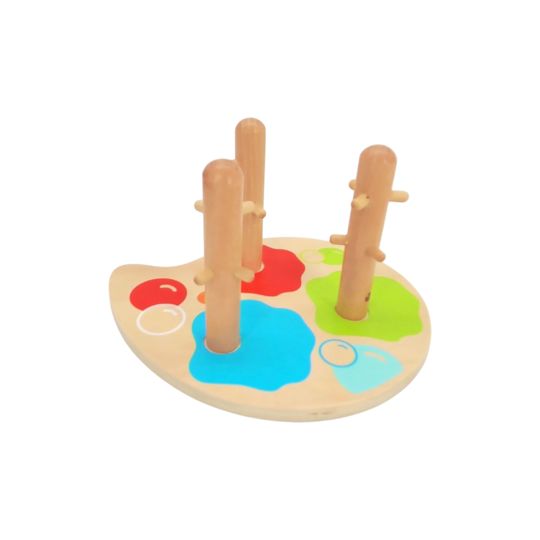 Jeu de manipulation en bois à empiler et tourner