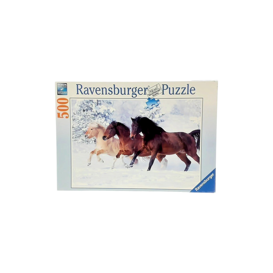 Puzzle - Galop dans la neige - 500 pièces