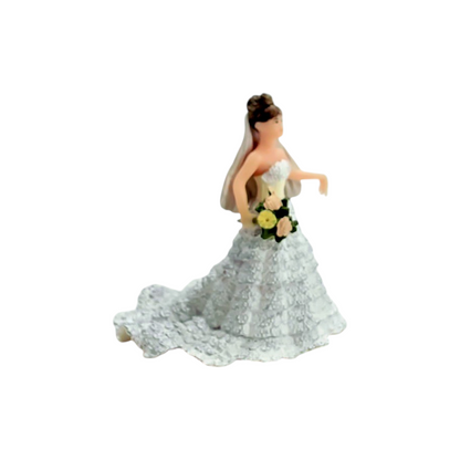 Figurine - Mariée dentelle blanche