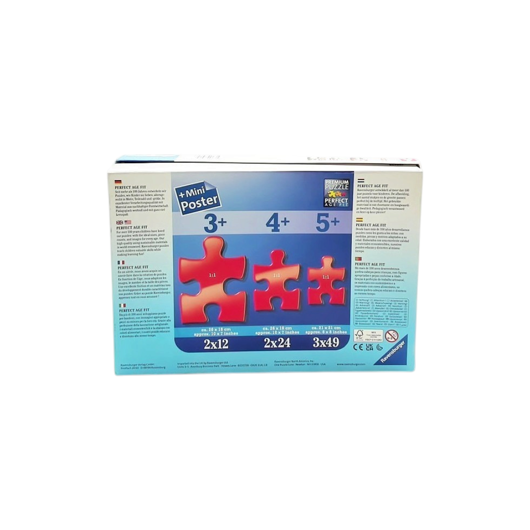 Puzzle - Course autour du monde - 3 x 49 pièces