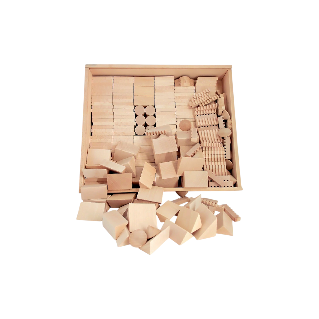 Boîte de pièces de construction en bois