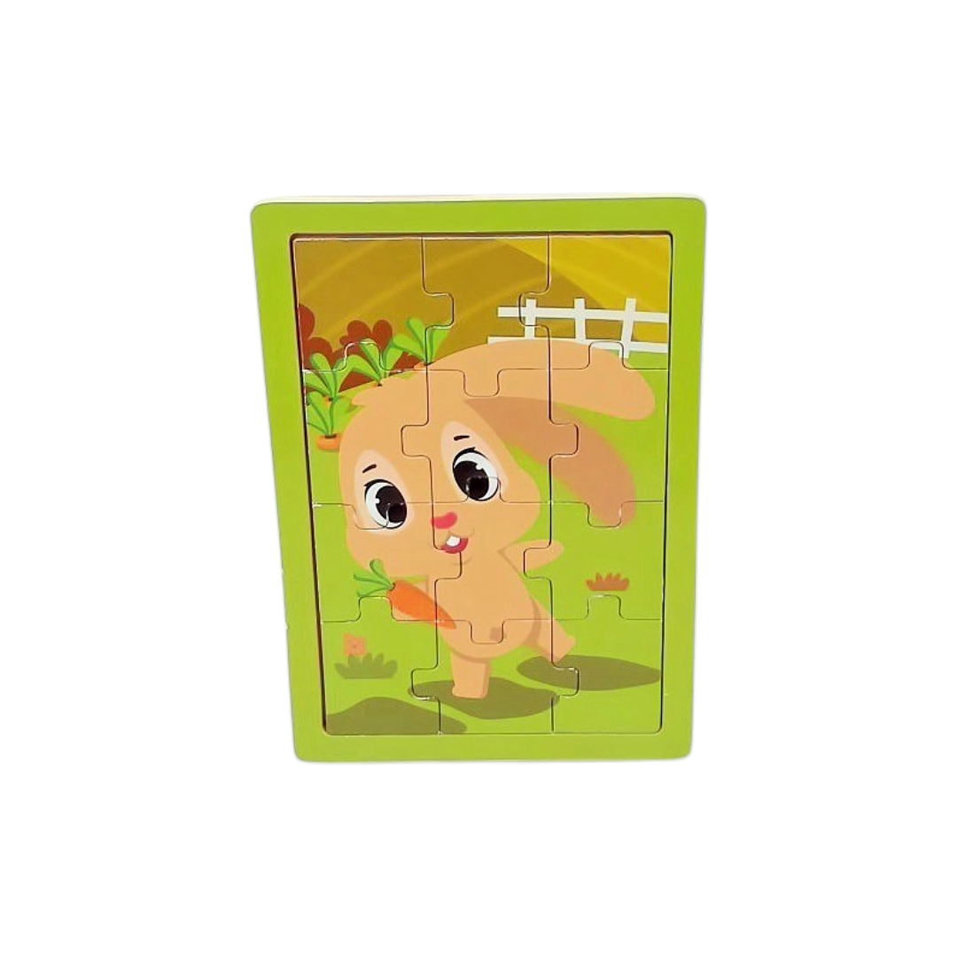 Puzzle en bois - Lapin - 12 pièces