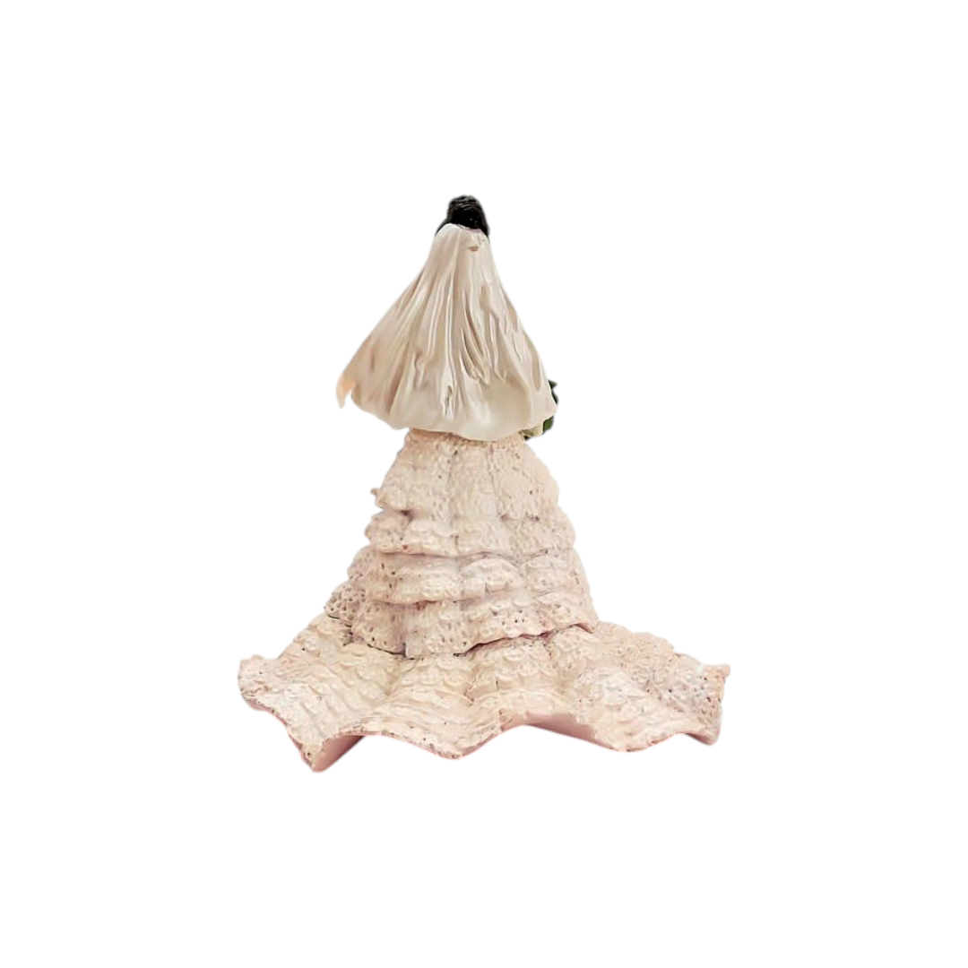 Figurine - Mariée dentelle blanche