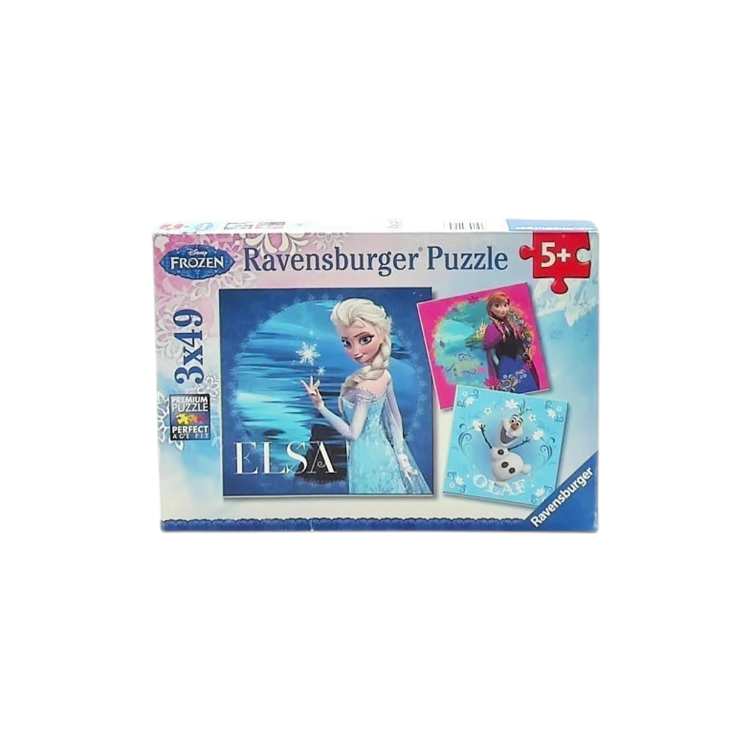 Puzzle - Elsa, Anna &amp; Olaf - 3x49 pièces