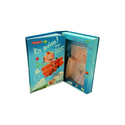 Un tour en avion ! - Livre et maquette en bois