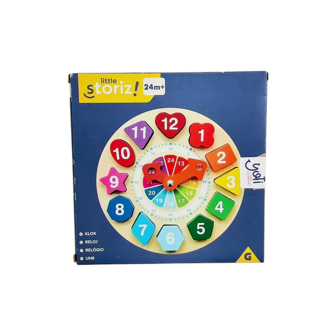 Horloge puzzle éducative en bois à encastrer