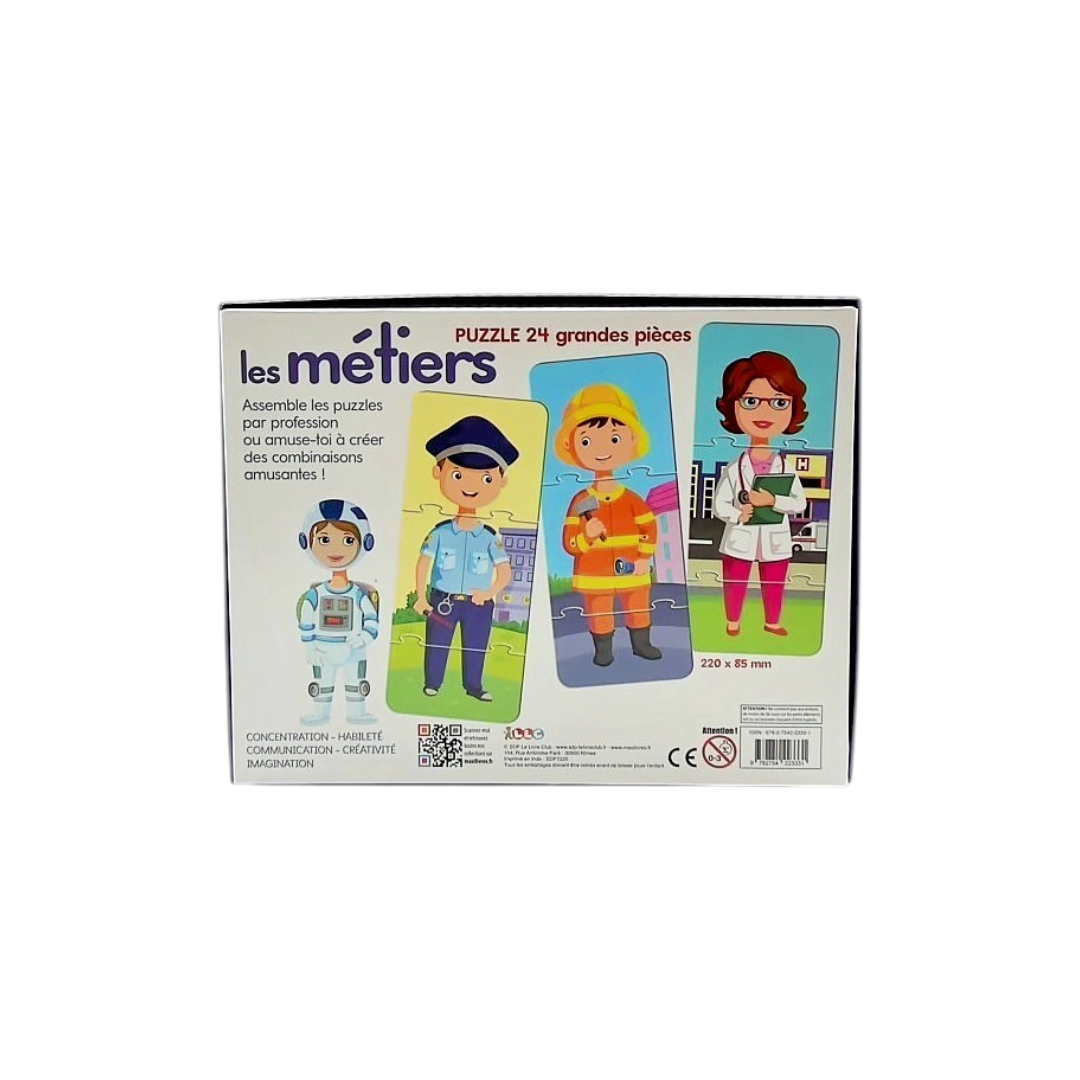 Boîte de jeux Les métiers - 8 puzzles