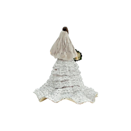 Figurine - Mariée dentelle blanche