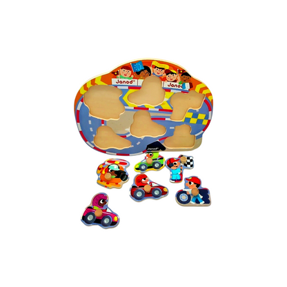 Puzzle à encastrement - Happy Racing - x6 pièces