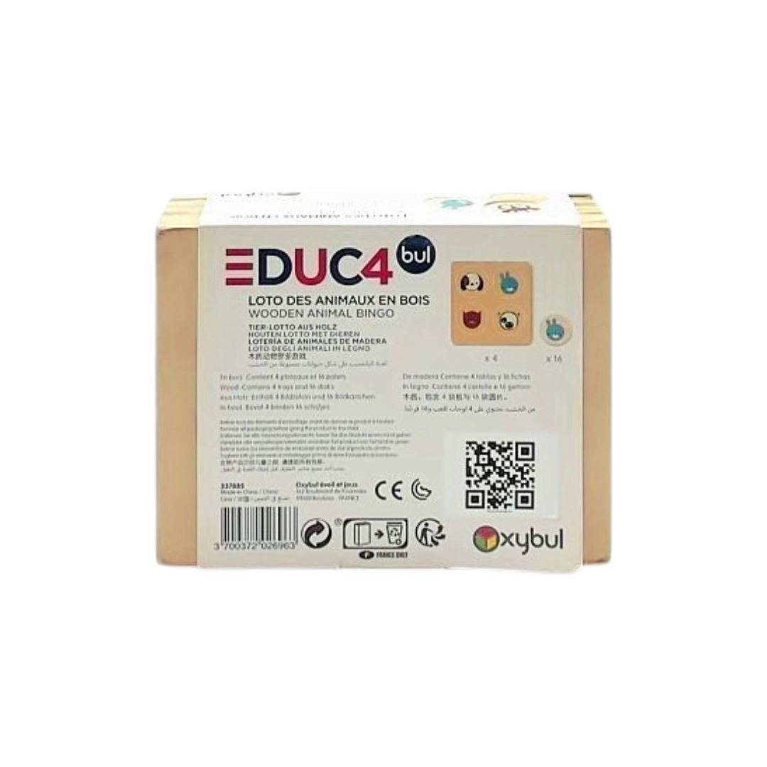 Educ4bul - Loto des animaux en bois