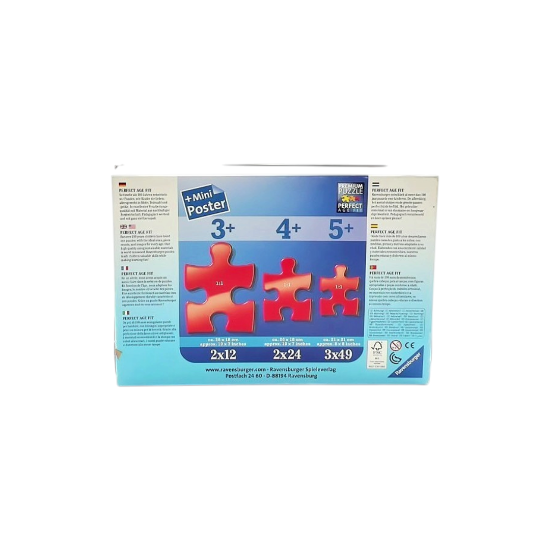 Puzzle - Animaux de la ferme - 3x49 pièces
