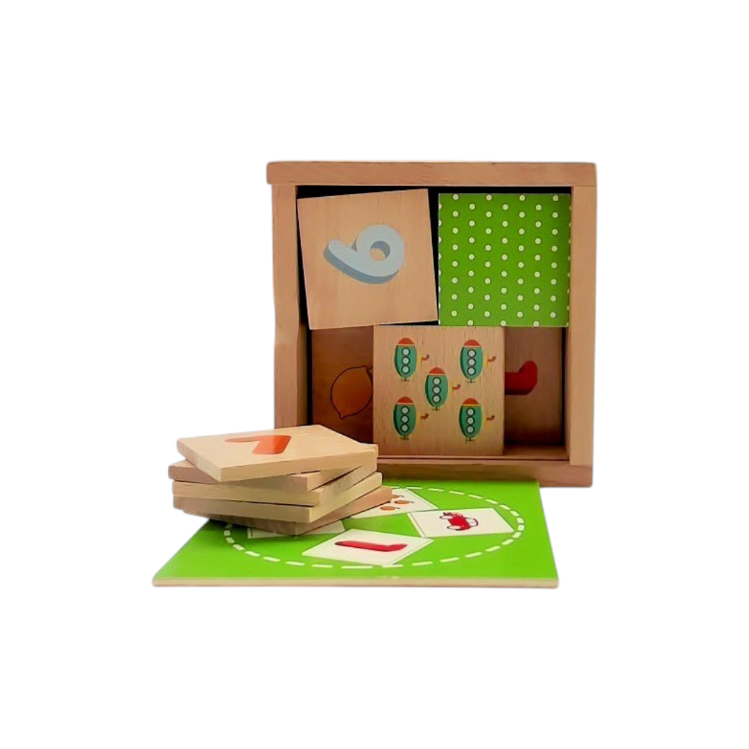 Jeu éducatif en bois - Chiffres et quantités