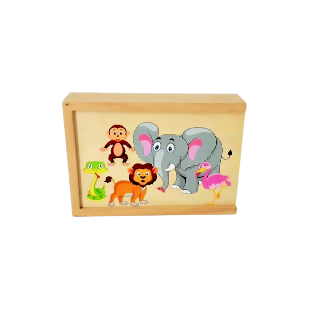Domino des animaux en bois