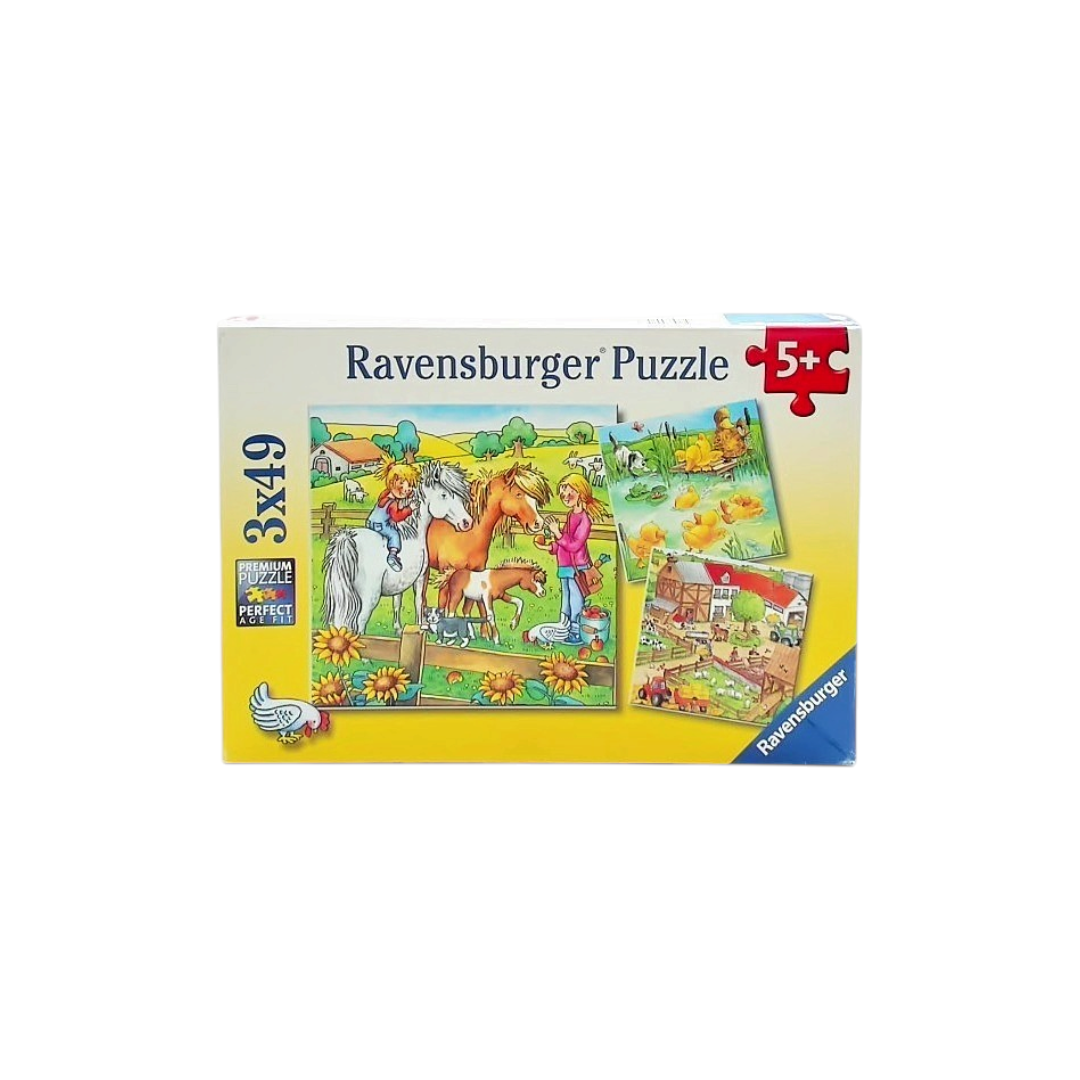 Puzzle - Animaux de la ferme - 3x49 pièces