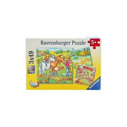 Puzzle - Animaux de la ferme - 3x49 pièces