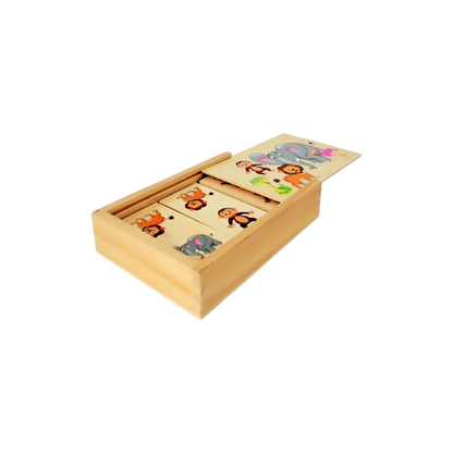 Domino des animaux en bois