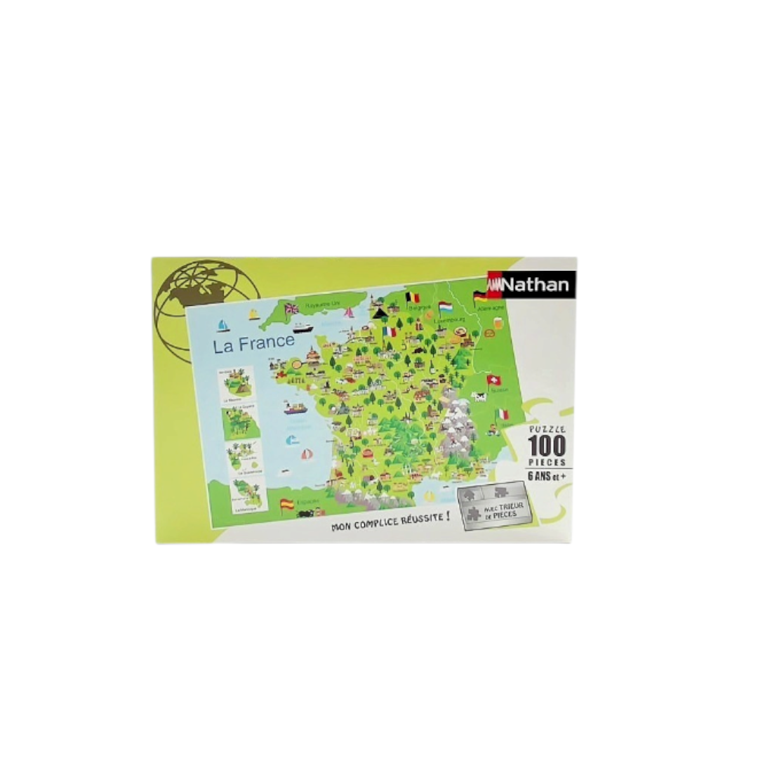 Puzzle  - Carte de France - 100 pièces