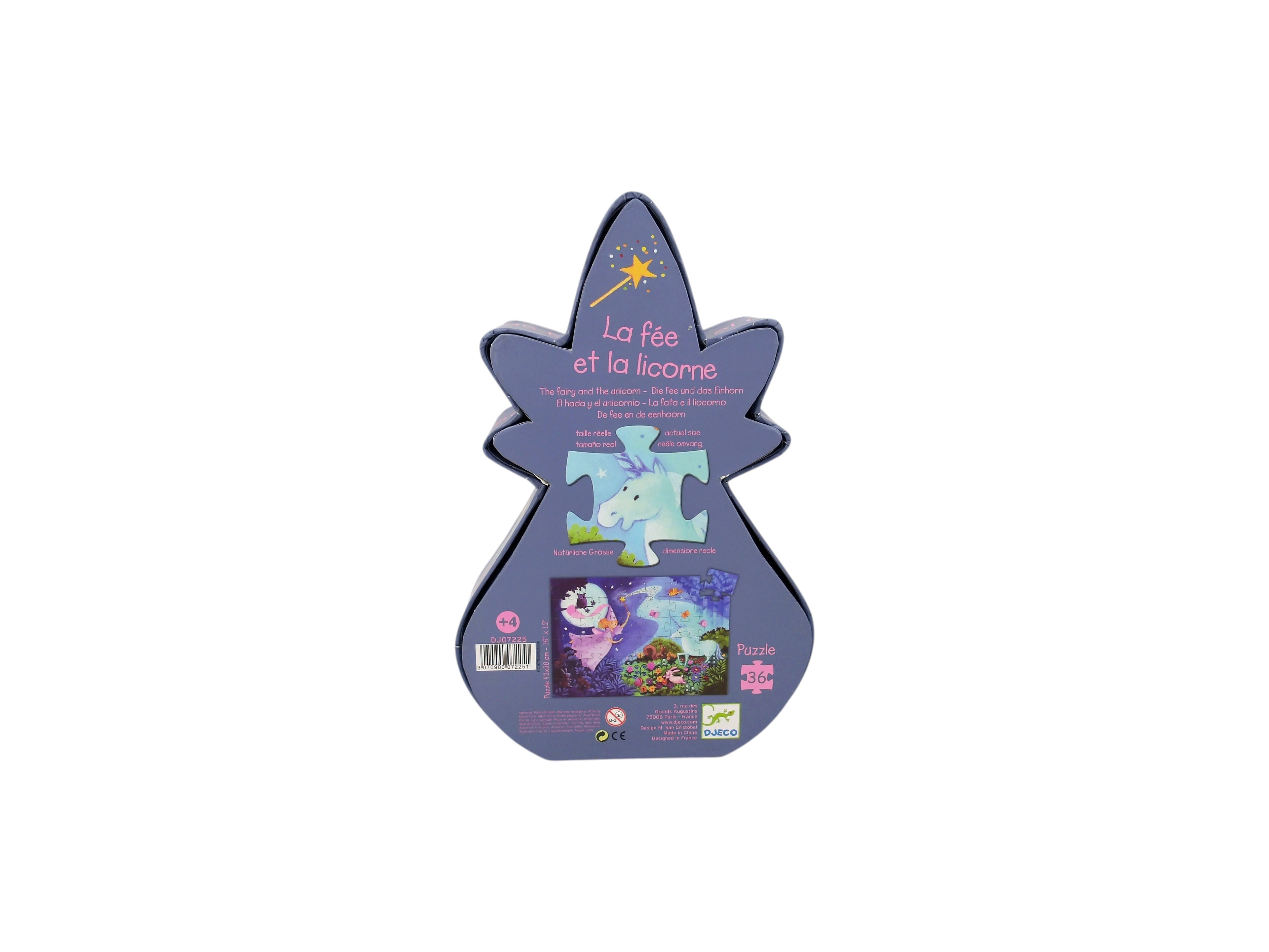 Puzzle - 36 pièces - La fée et la licorne 
