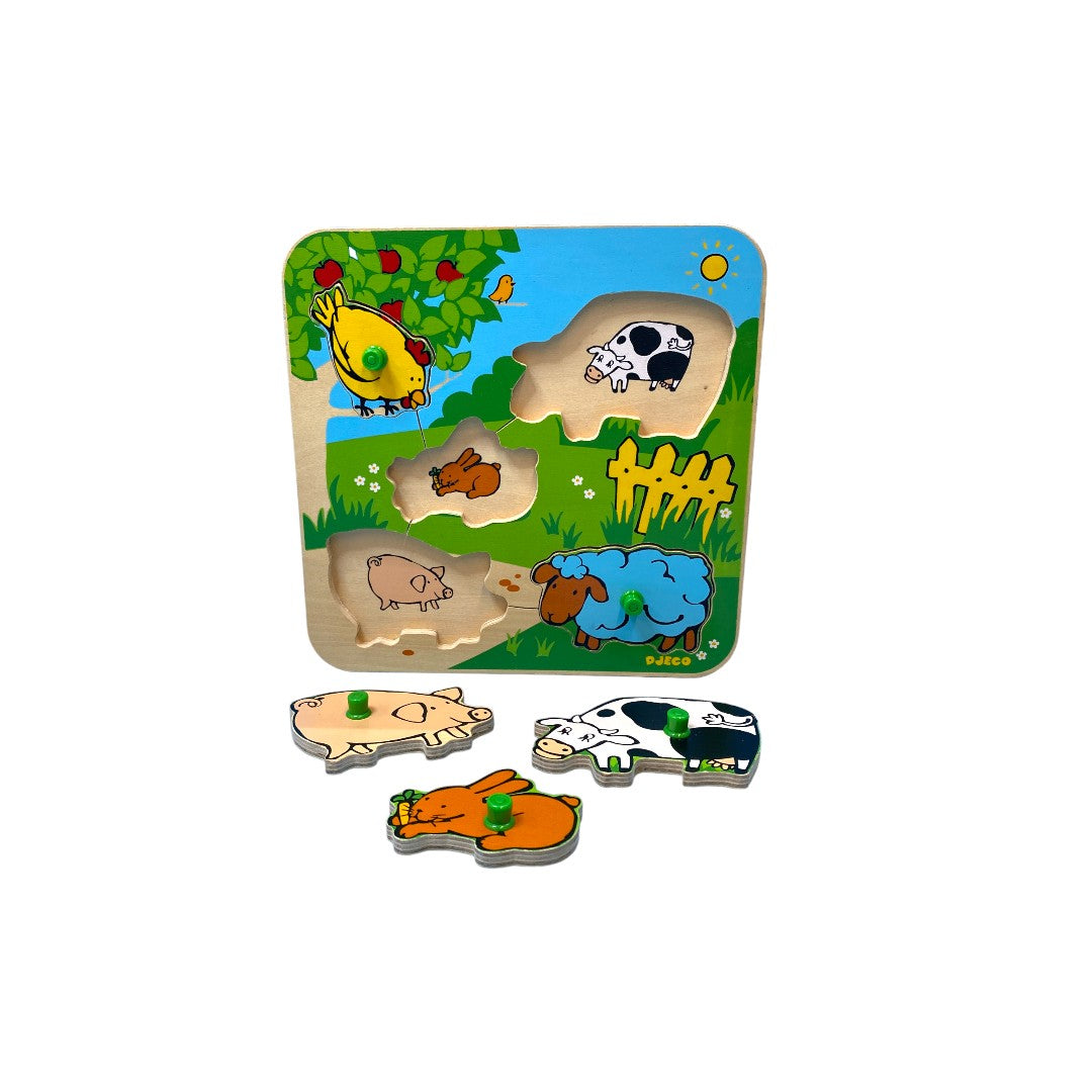 Puzzle encastrable - Animaux de la ferme