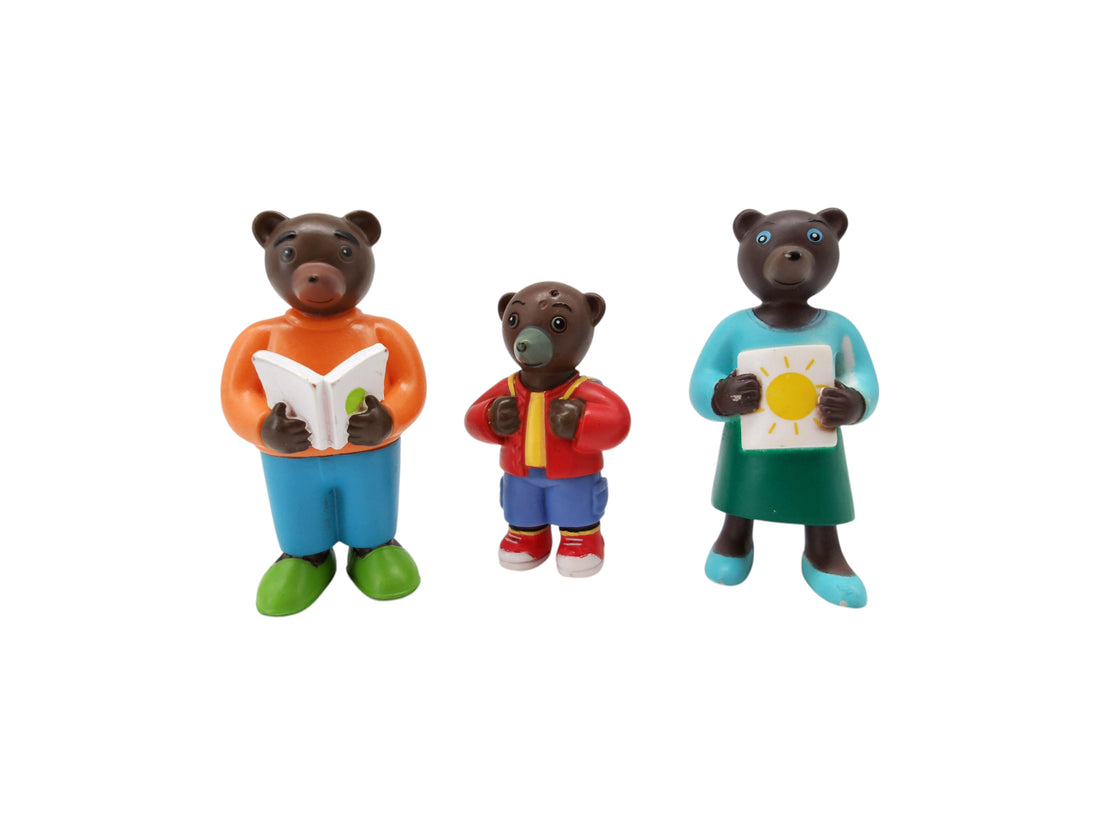 Figurines - Famille Petit Ours Brun - x3