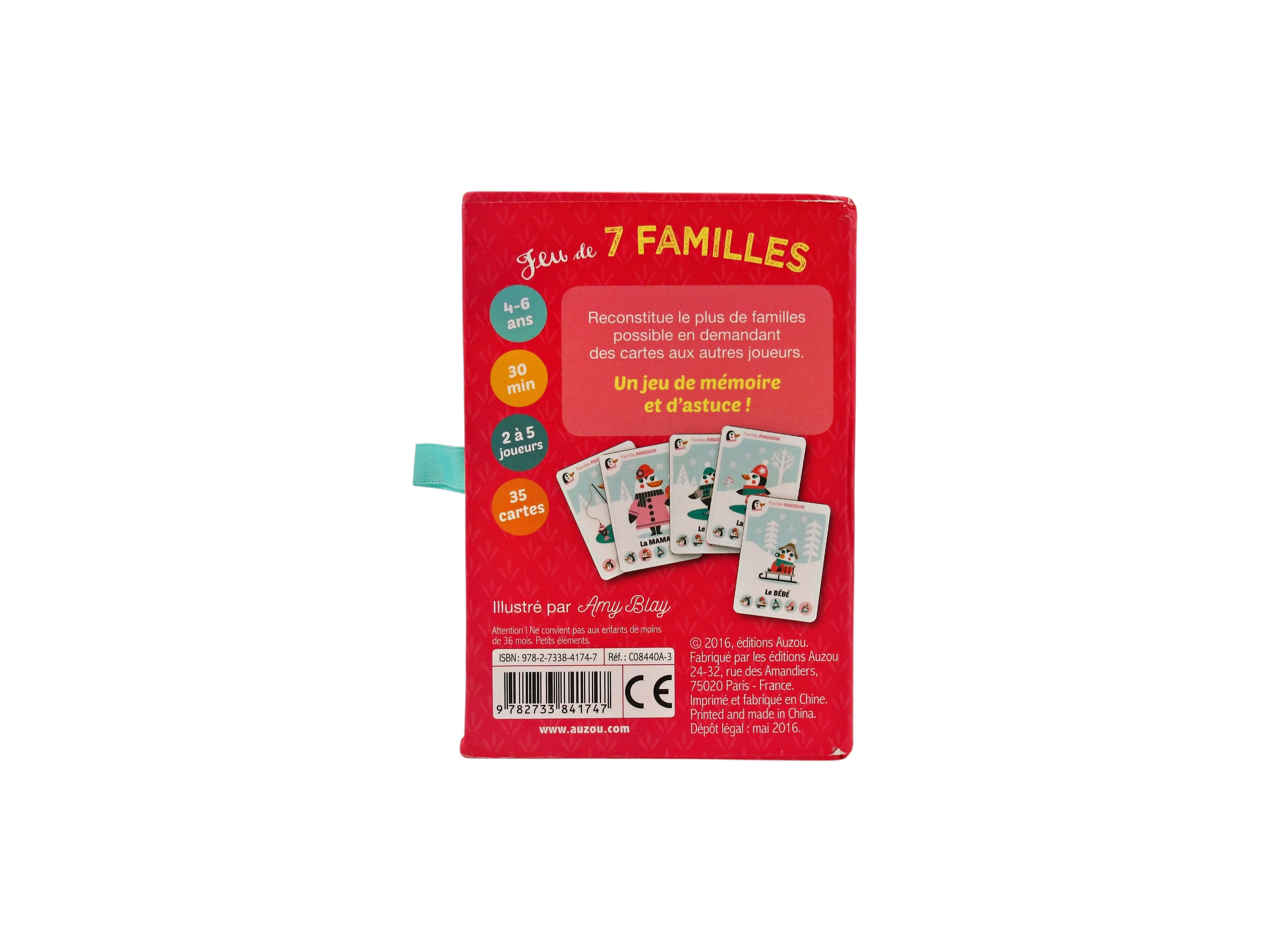Jeu de 7 familles - Animaux- Édition 2016