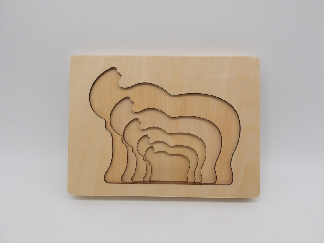 Puzzle encastrable - Eléphant 