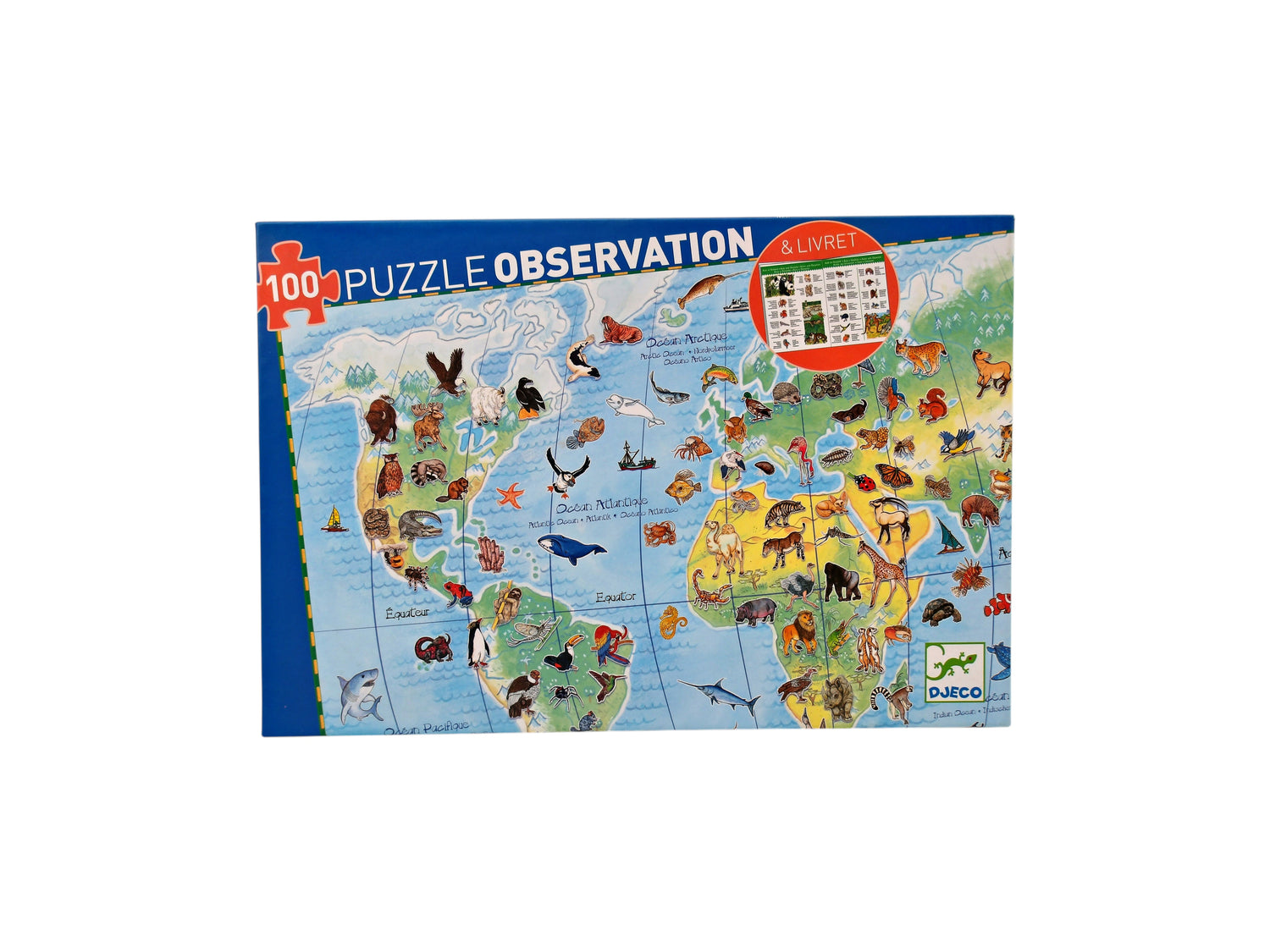 Puzzle observation - Animaux du Monde - 100 pièces
