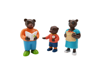 Figurines - Famille Petit Ours Brun - x3