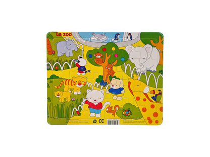 Puzzle cadre - Le zoo - 24 pièces- Édition 2002