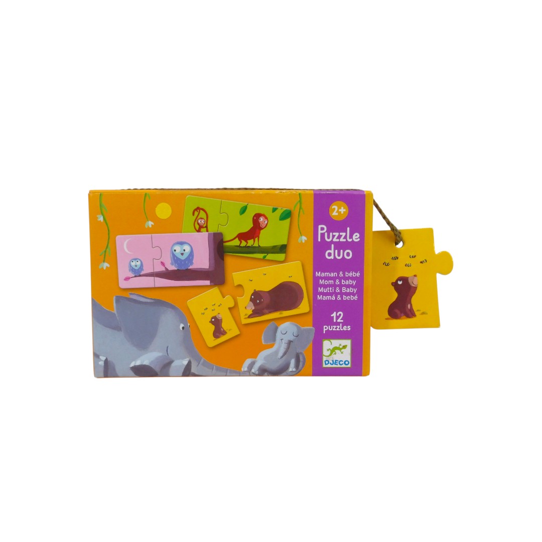 Puzzle duo - Maman et bébé - 12 Pièces