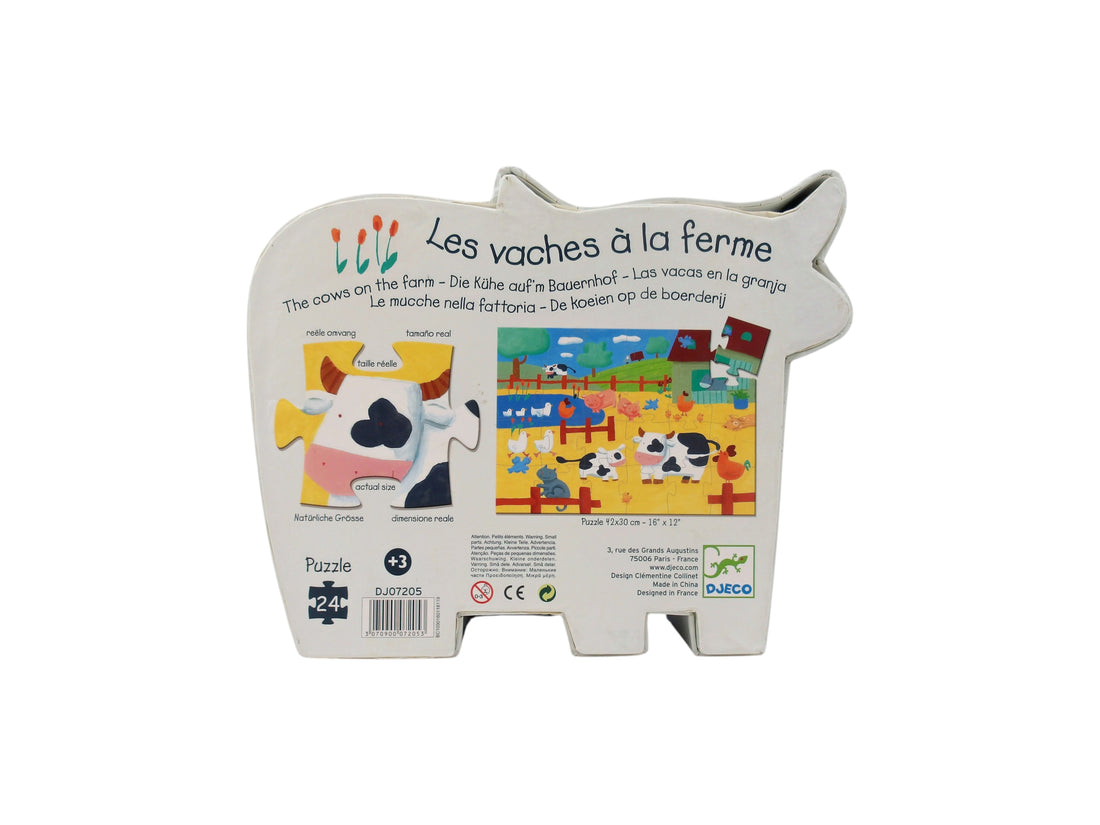 Puzzle - Les vaches à la ferme - 24 pièces