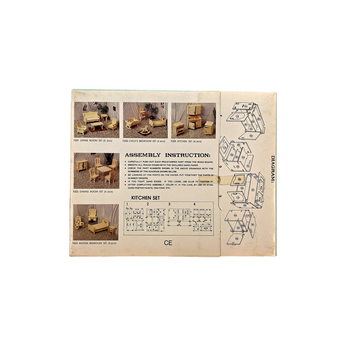 Maquettes miniatures meubles de cuisine  bois - F205