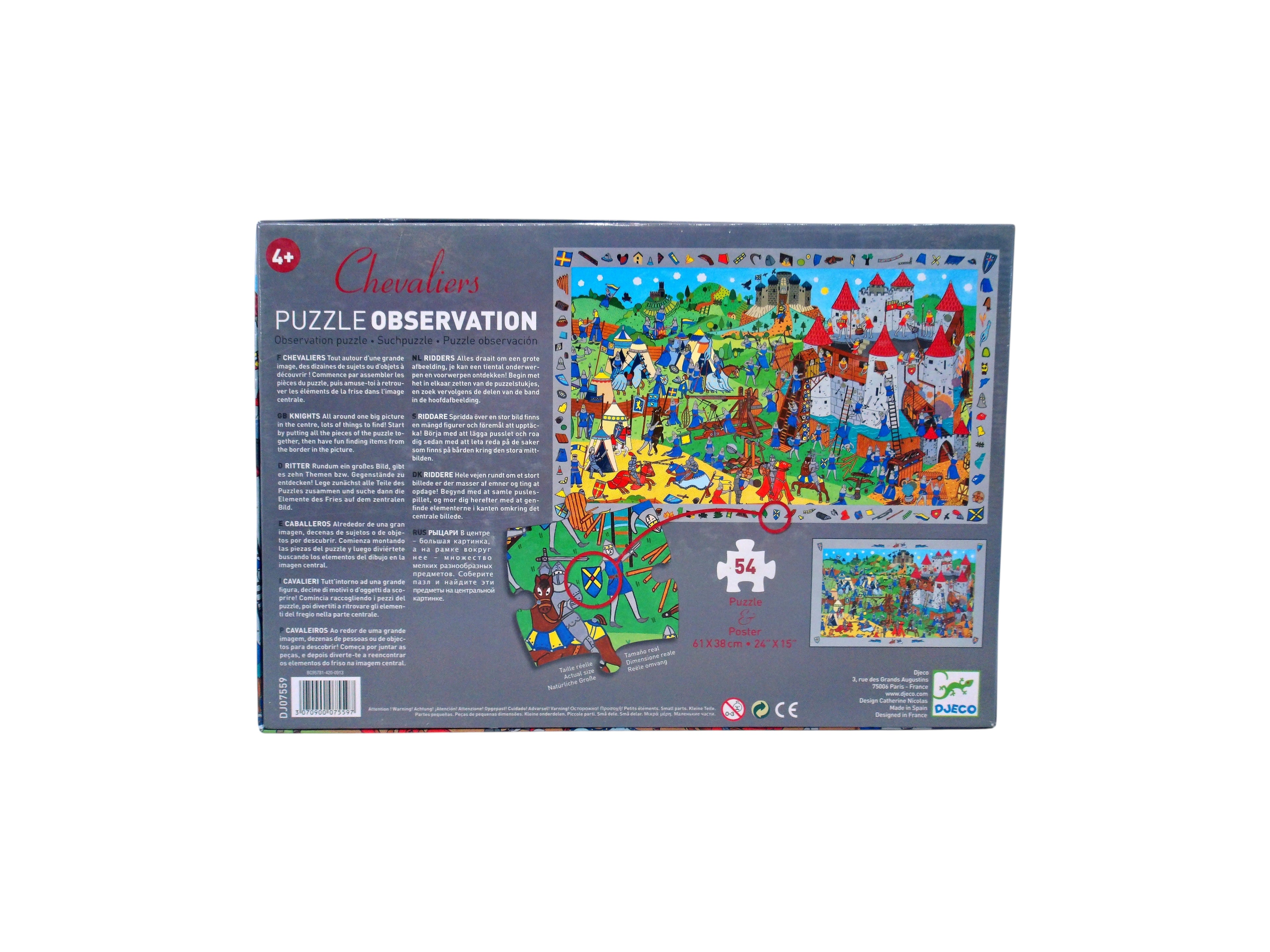 Puzzle Observation -  Chevaliers - 54 pièces