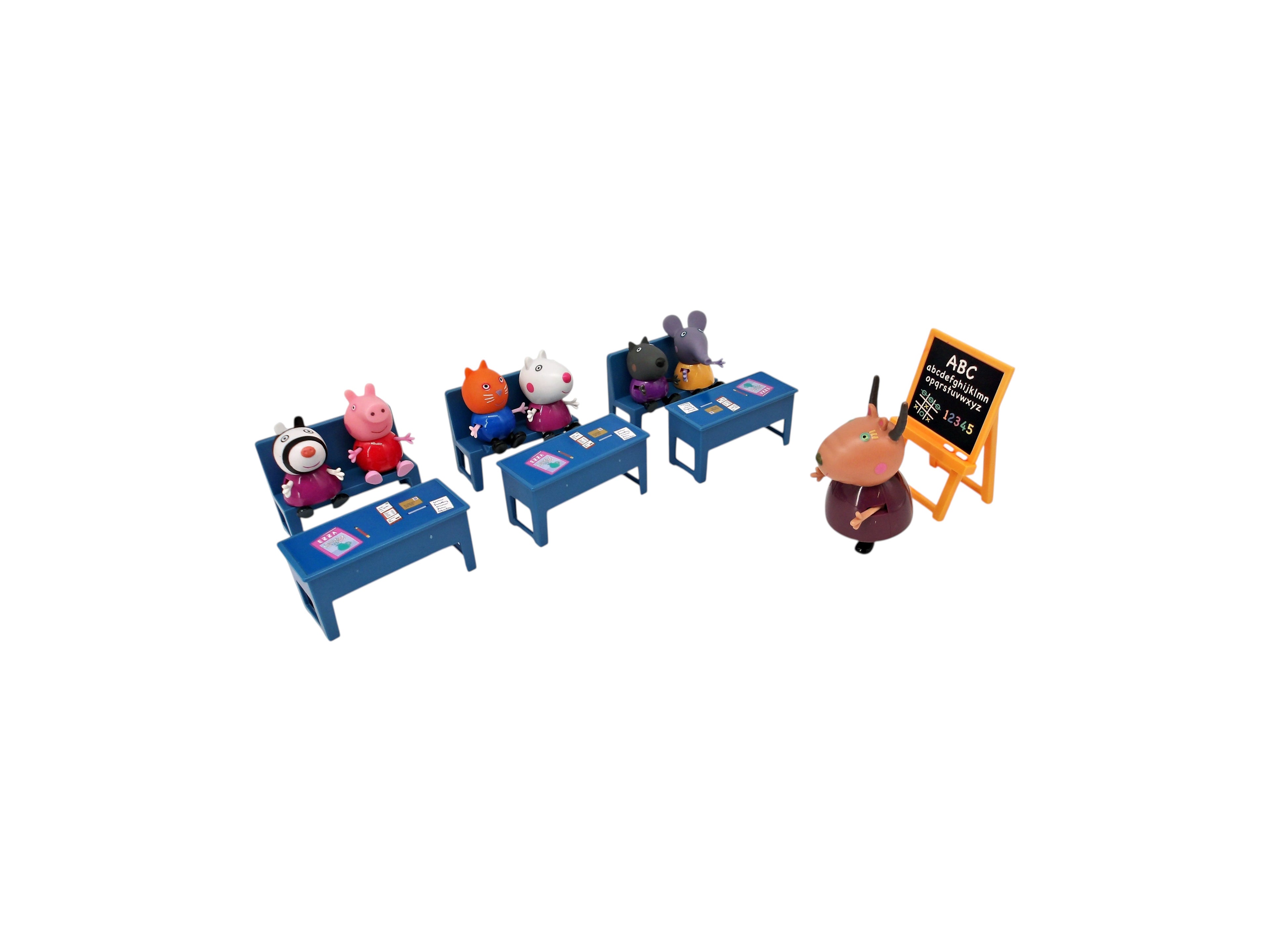 Figurines - Peppa Pig en classe - x7