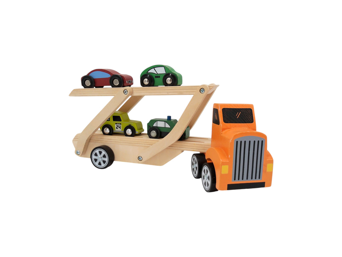 Camion depliable en bois - 4 voitures