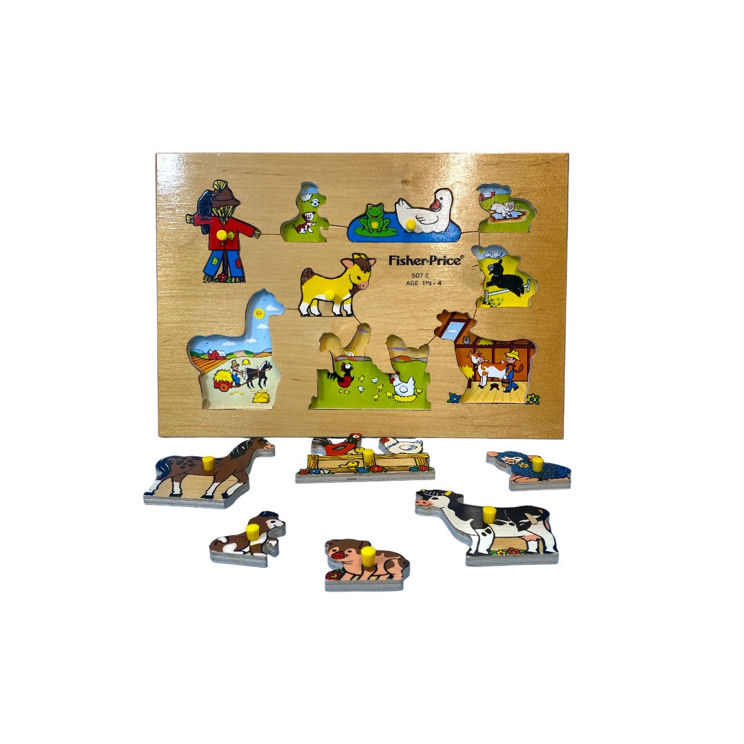 Puzzle bois - Animaux de la ferme - 8 pièces