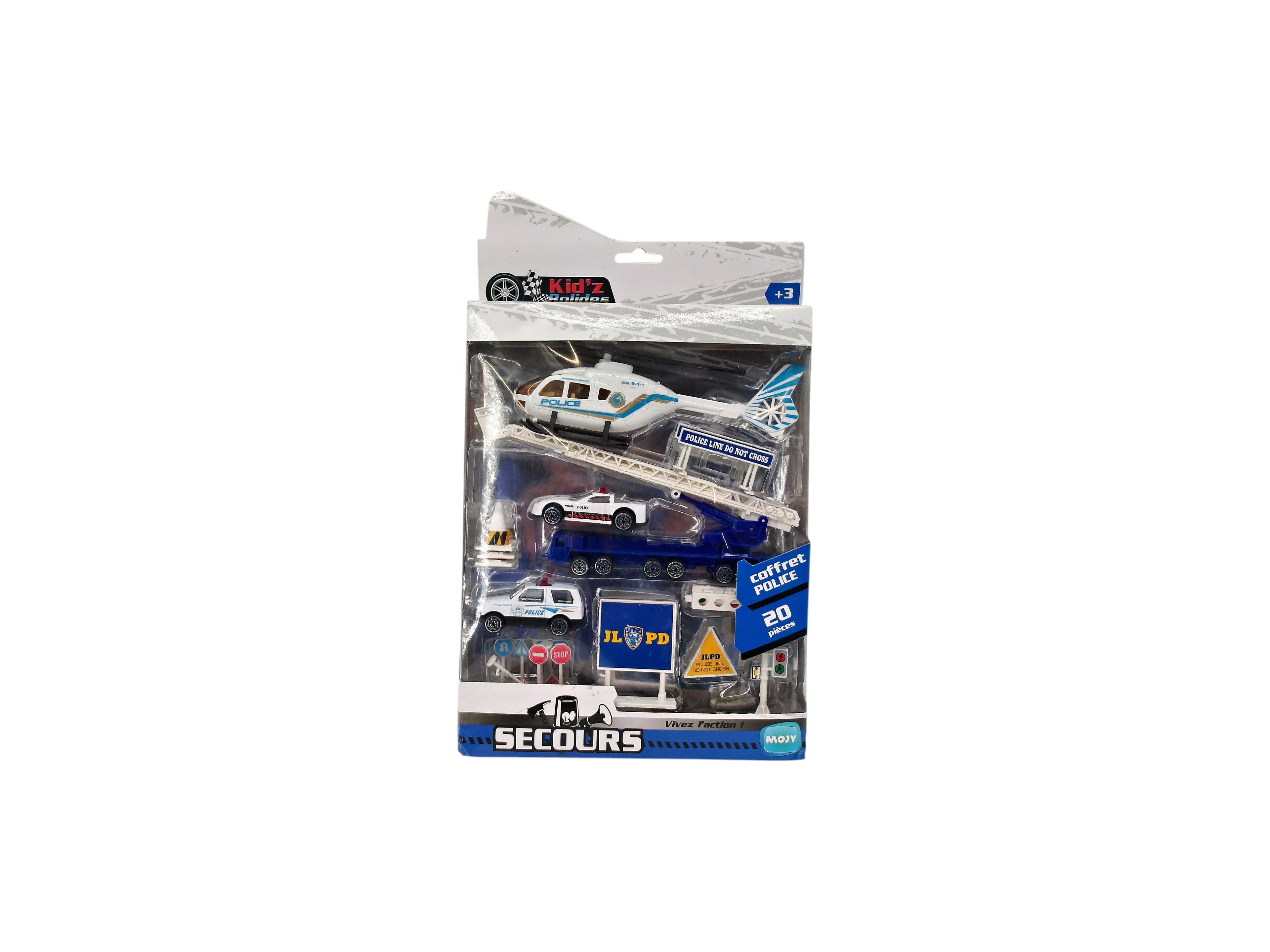 Coffret voitures de police et accessoires