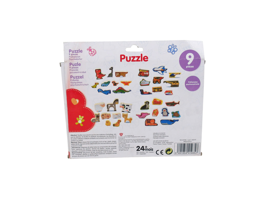 Puzzle psychomotricité - Animaux de la mer - 9 pièces