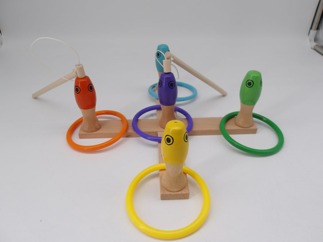 Jeu de quilles et anneaux à lancer