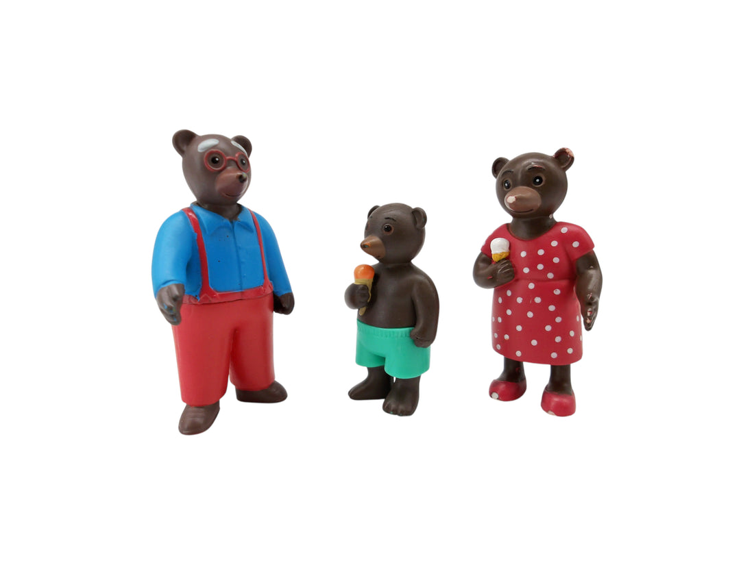 Figurines - Famille Petit Ours Brun - x3