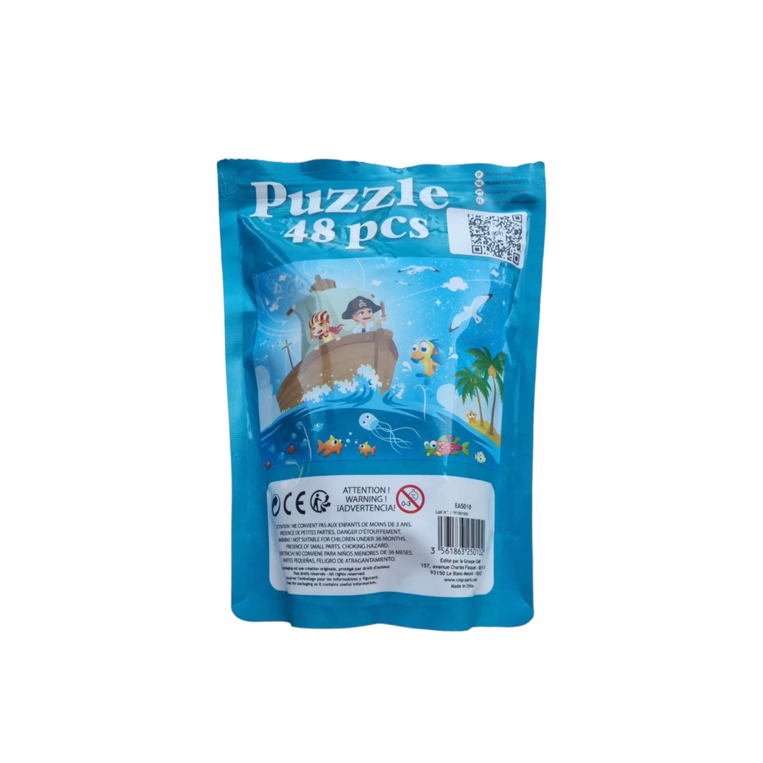 Puzzle - Petits pirates en mer - 48 pièces