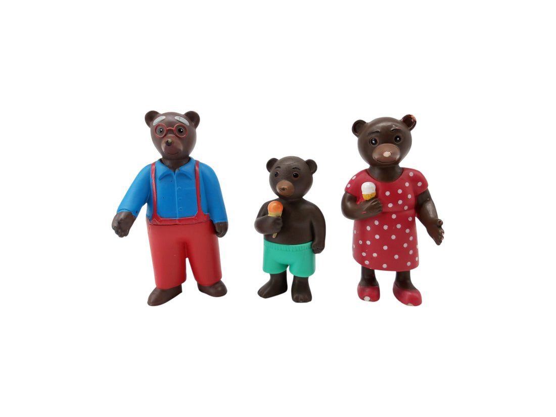 Figurines - Famille Petit Ours Brun - x3