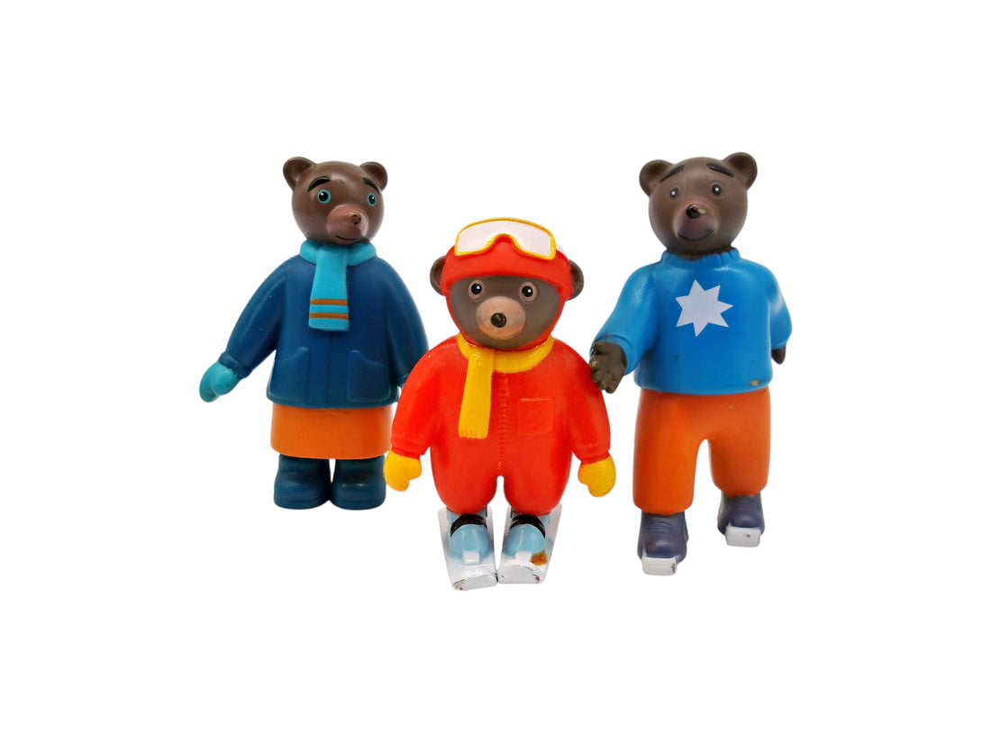 Figurines - Famille Petit Ours Brun - x3