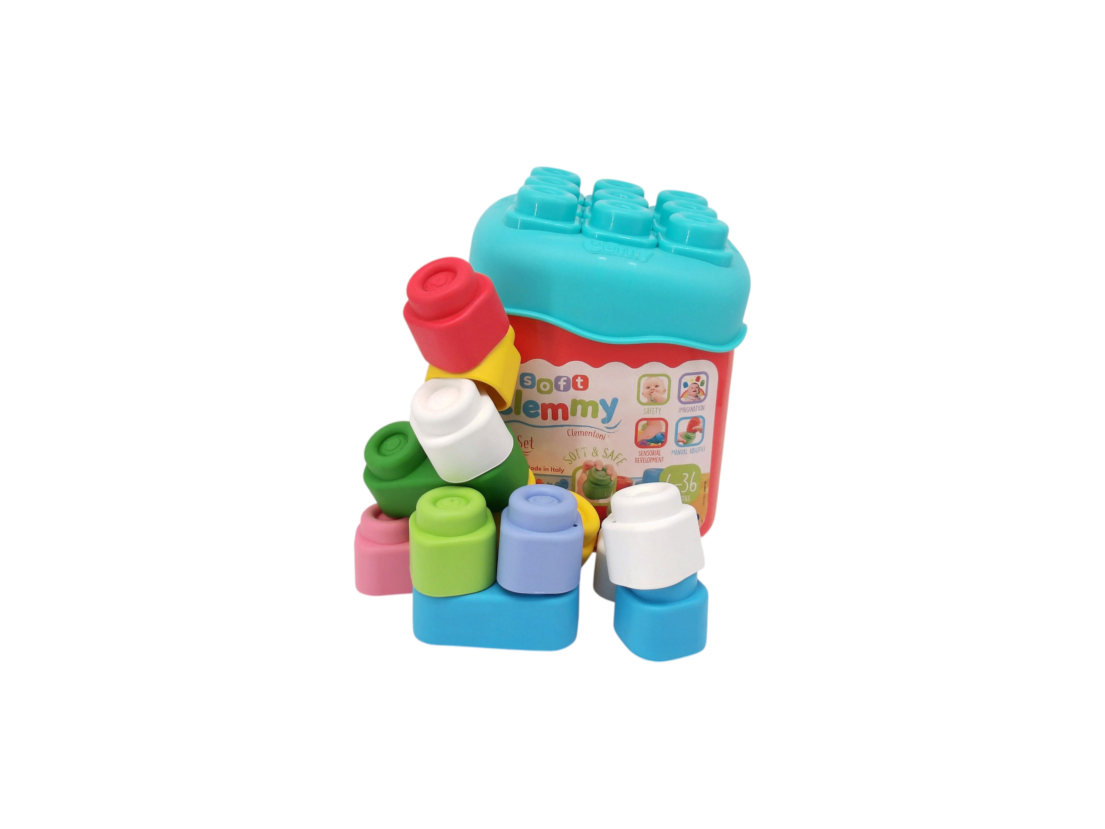 Boîte de soft Clemmy briques à empiler - 20 pièces
