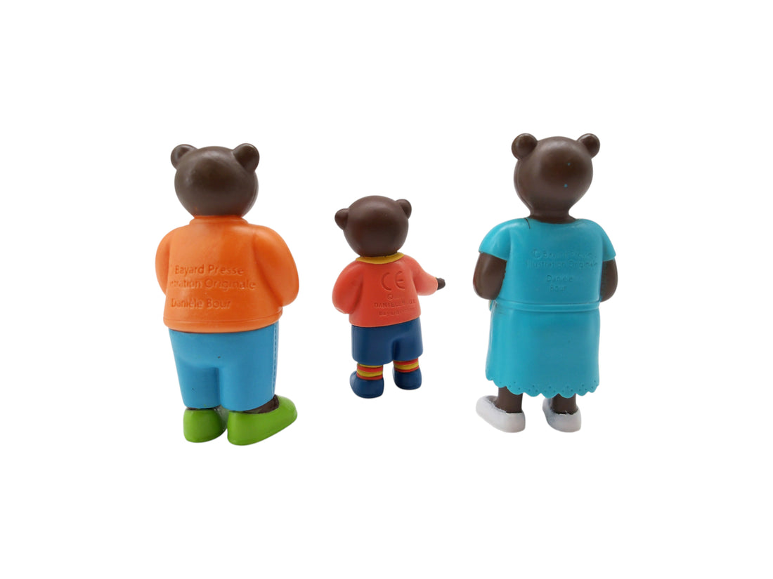 Figurines - Famille Petit Ours Brun - x3