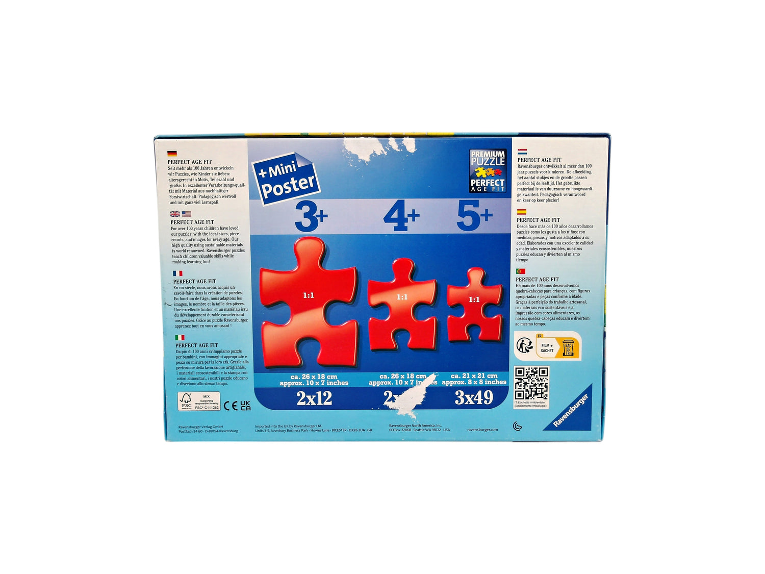 Puzzle - Peppa Pig - Les aventures de Peppa Pig - 2 x 12 pièces- Édition 2022