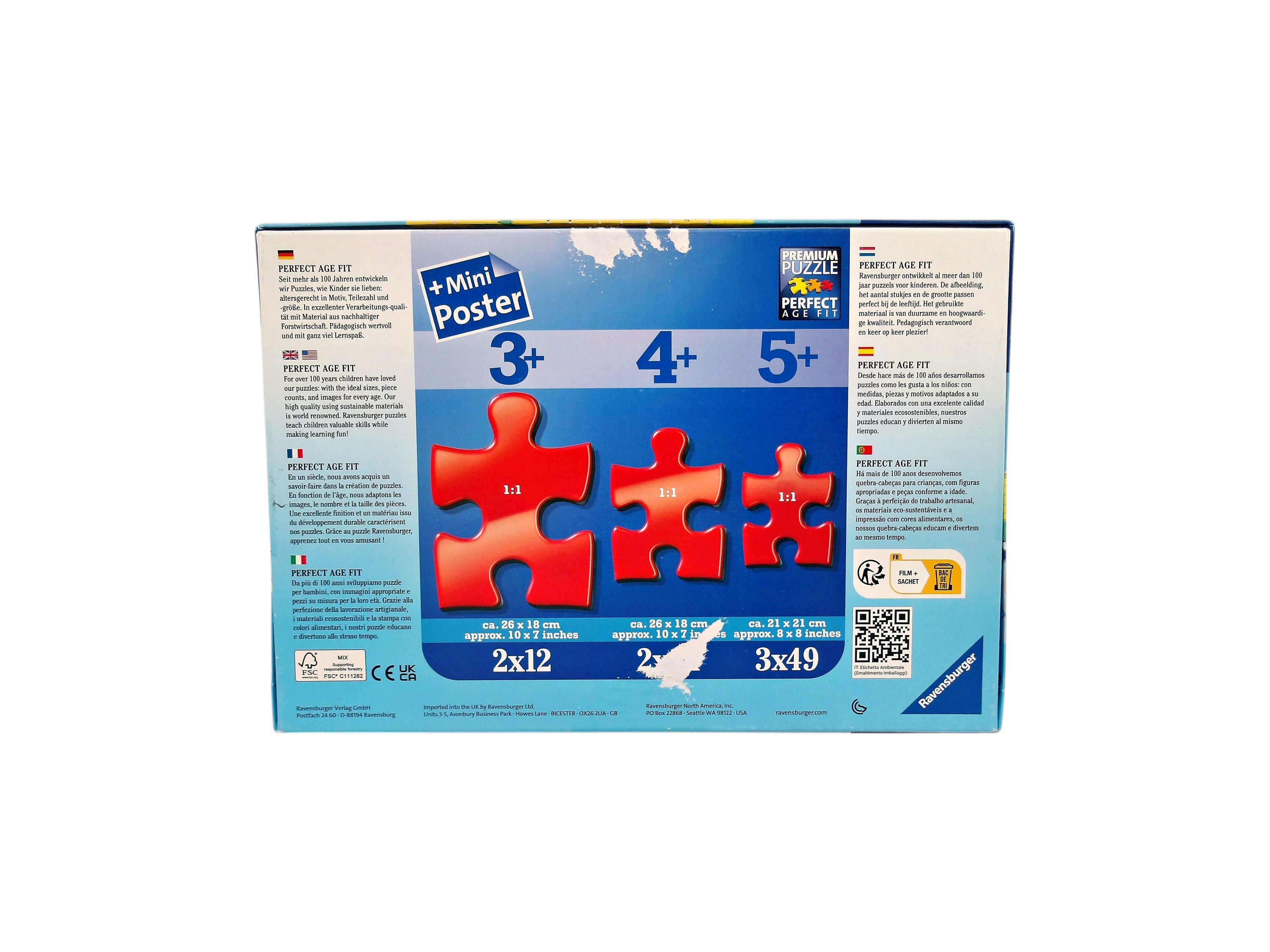 Puzzle - Peppa Pig - Les aventures de Peppa Pig - 2 x 12 pièces- Édition 2022